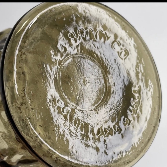 Vintage 1960 MCM EO Brody Co Anchor Hocking Smoke Brown Crinkle Glass Vase - Picture 7 of 7